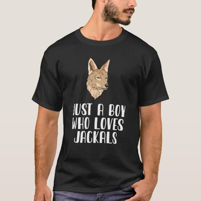 Nur ein Junge, der Jackals Lieben T-Shirt (Vorderseite)