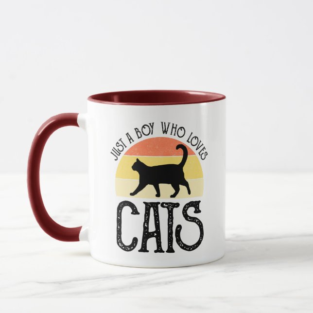 Nur ein Junge, der Katzen liebt Tasse (Links)