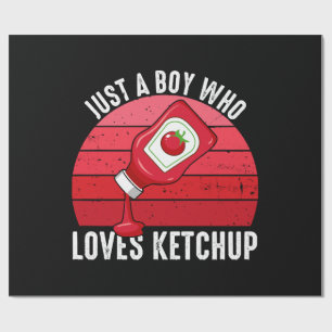 Nur ein Junge, der Ketchup Lieben Geschenkpapier
