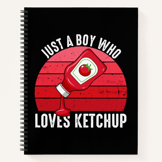 Nur ein Junge, der Ketchup Lieben Notizbuch (Vorderseite)