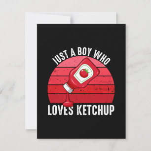 Nur ein Junge, der Ketchup Lieben RSVP Karte