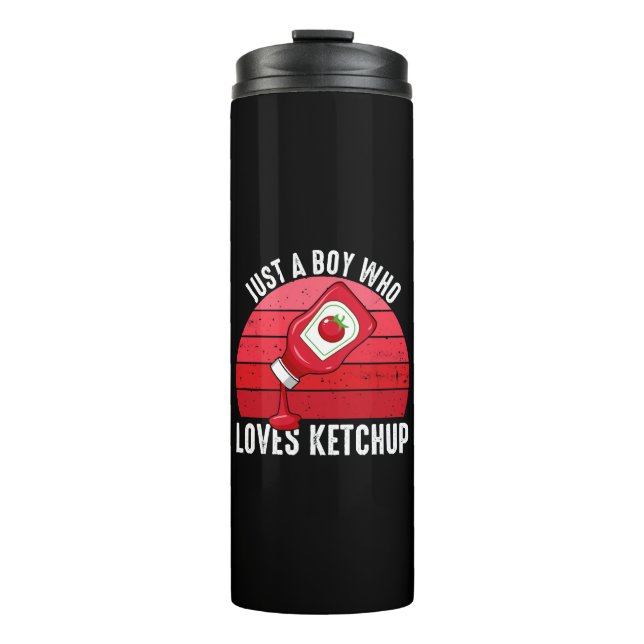 Nur ein Junge, der Ketchup Lieben Thermosbecher (Vorderseite)