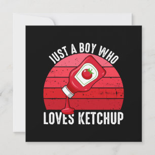 Nur ein Junge, der Ketchup liebt