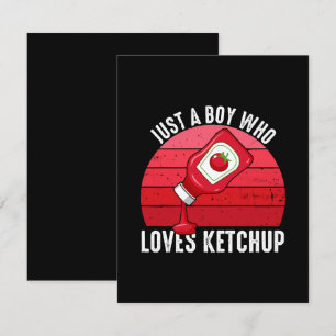 Nur ein Junge, der Ketchup liebt Mitteilungskarte