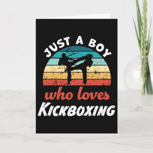 Nur ein Junge, der Kickboxen Kids Kickboxen liebt Karte