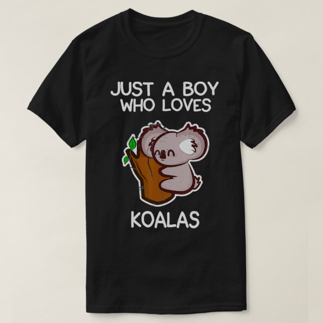 Nur ein Junge, der Koalas Funny Koala Lover Quot L T-Shirt (Design vorne)