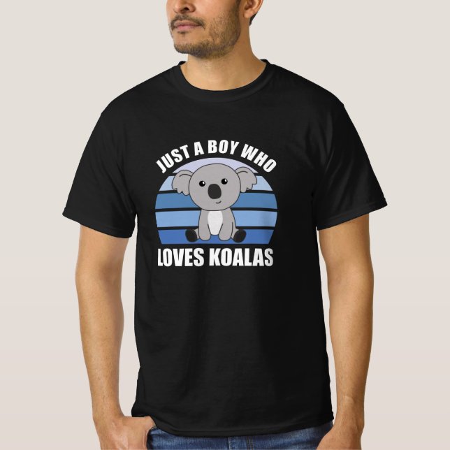 Nur ein Junge, der Koalas Liebe - Niedlich Koala T-Shirt (Vorderseite)