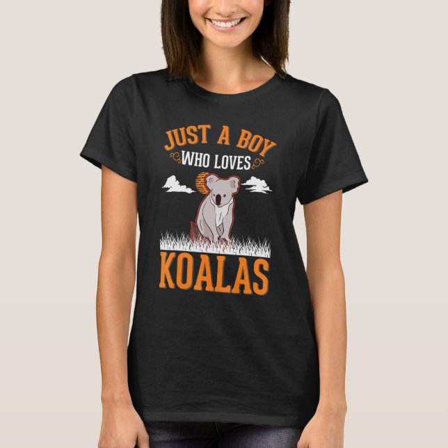 Nur ein Junge, der Koalas Liebe T-Shirt (Vorderseite)