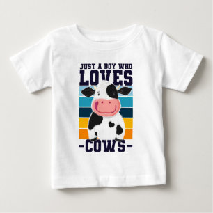 Nur ein Junge, der Kühe Liebe Baby T-shirt