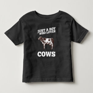 Nur ein Junge, der Kühe Liebe Funny Animal Ranch Kleinkind T-shirt