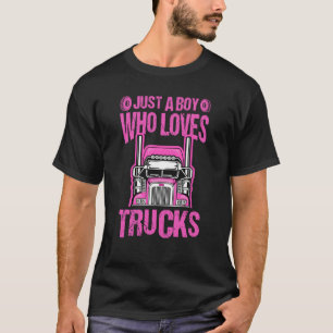 Nur ein Junge, der Lastwagen liebt Lastwagen 1 T-Shirt