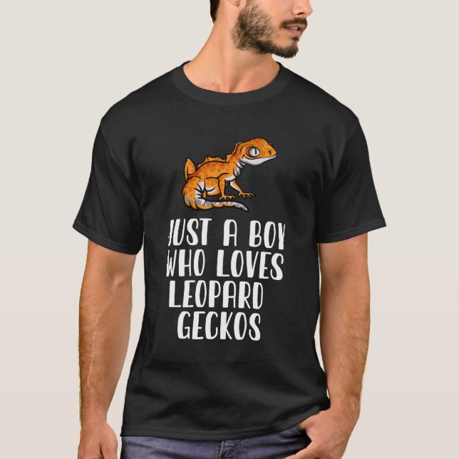 Nur ein Junge, der Leopard Geckos Liebe T-Shirt (Vorderseite)