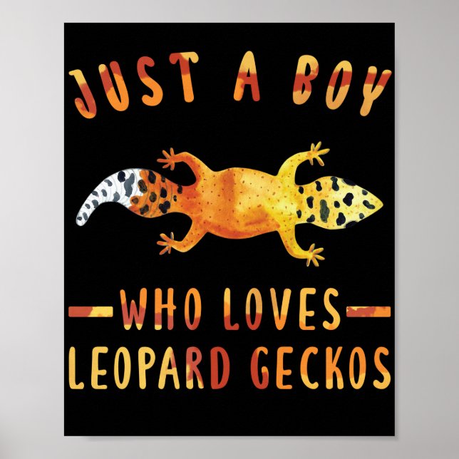 Nur ein Junge, der Leopard Geckos Lizard Liebe Poster (Vorne)