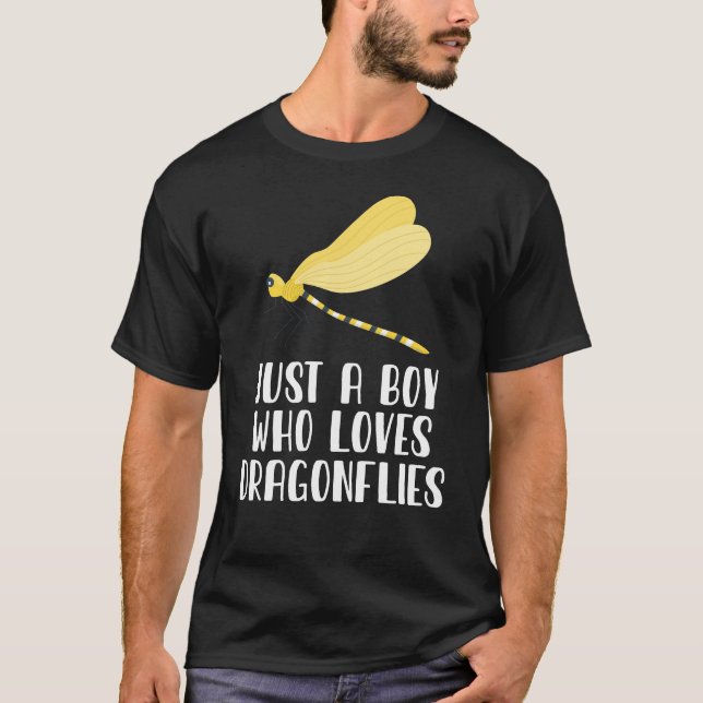 Nur ein Junge, der Libellen Liebe T-Shirt (Vorderseite)