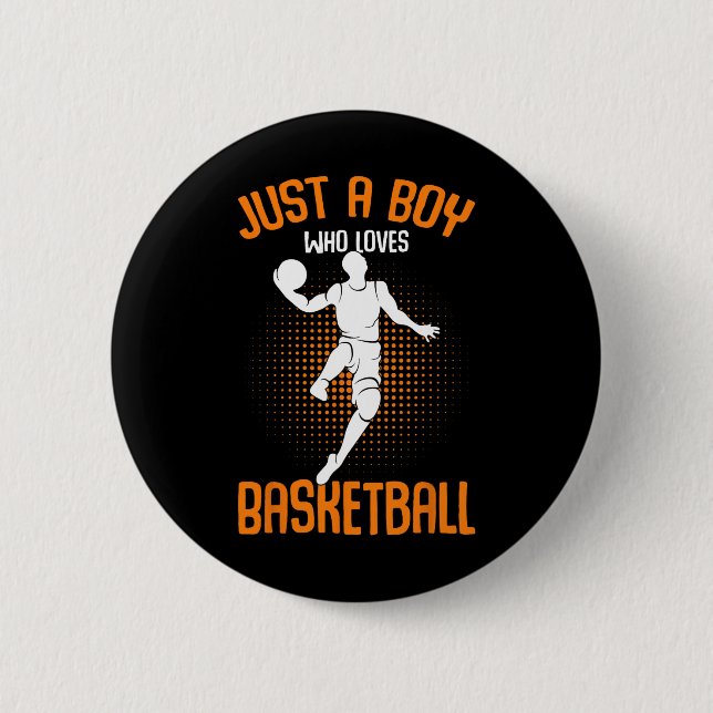Nur ein Junge, der Liebe Basketball Player Kinder  Button (Vorderseite)