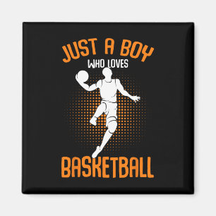 Nur ein Junge, der Liebe Basketball Player Kinder  Magnet