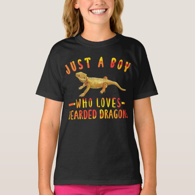 Nur ein Junge, der Liebe Drachen Lizard T-Shirt (Vorderseite)