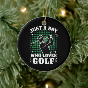 Nur ein Junge, der Liebe Golf Club Golfer Golfspie Keramik Ornament