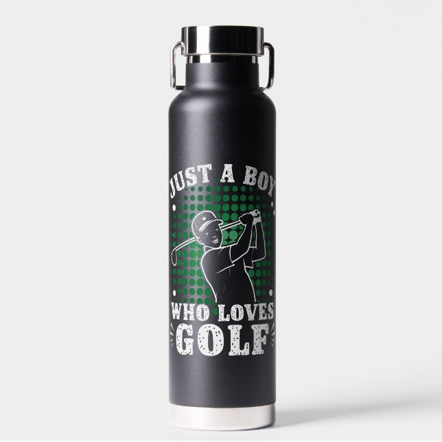Nur ein Junge, der Liebe Golf Club Golfer Golfspie Trinkflasche (Vorne)