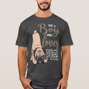 Nur ein Junge, der Liebe Möpsen Niedlichen Mops Hu T-Shirt