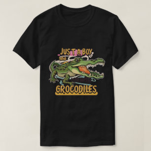 Nur ein Junge, der Lieben Alligator Krokodile Nied T-Shirt