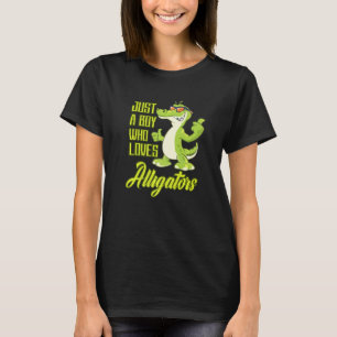 Nur ein Junge, der Lieben Alligatoren Reptiles Zoo T-Shirt