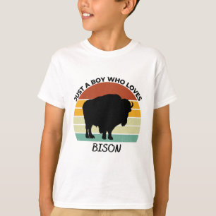 Nur ein Junge, der Lieben Bison T-Shirt