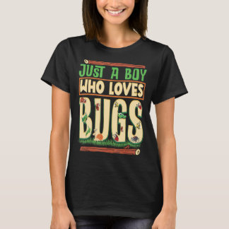 Nur ein Junge, der Lieben Bugs Insekt Future Entom T-Shirt