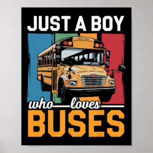 Nur ein Junge, der Lieben Busfahrer für Schulkostü Poster