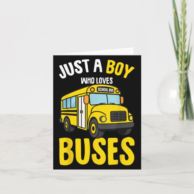 Nur ein Junge, der Lieben Busfahrer in der Schule  Karte (Vorderseite)