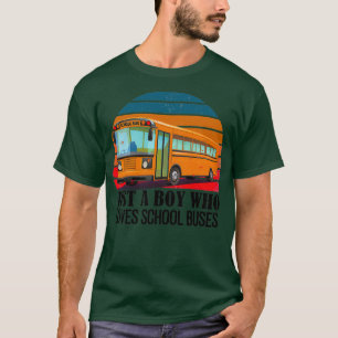 Nur ein Junge, der Lieben Bussen Retro Sonnenunter T-Shirt