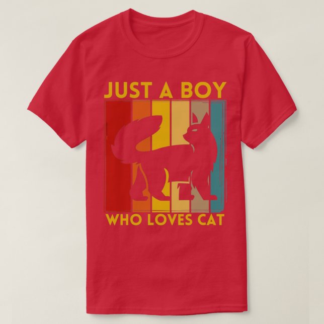 Nur ein Junge, der Lieben Cat T-Shirt (Design vorne)