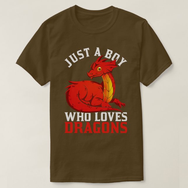 Nur ein Junge, der Lieben Drachen T-Shirt (Design vorne)