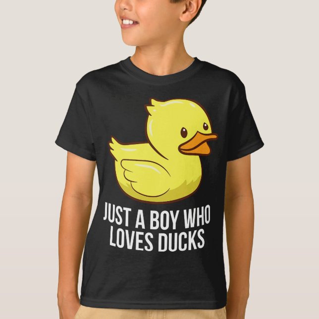Nur ein Junge, der Lieben Ducks Rubber Duck T-Shirt (Vorderseite)