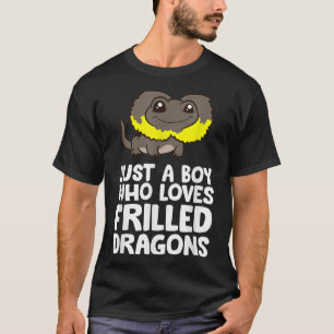 Nur ein Junge, der Lieben frilled Dragons Frilled T-Shirt