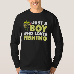 Nur ein Junge, der Lieben hat zu fischen T-Shirt