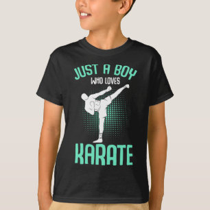 Nur ein Junge, der Lieben Karate Kinder Jungs Kara T-Shirt