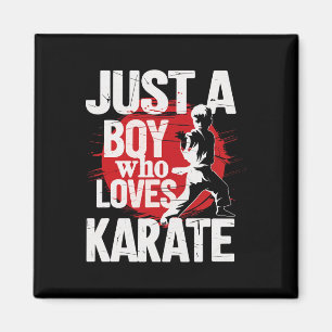 Nur ein Junge, der Lieben Karate Martial Arts Kara Magnet
