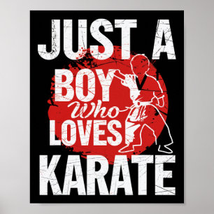 Nur ein Junge, der Lieben Karate Martial Arts Kid  Poster