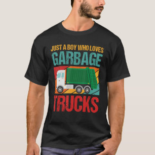 Nur ein Junge, der Lieben Müll LKW Funny Müll T-Shirt
