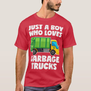 Nur ein Junge, der Lieben Müll LKW Funny Müll T-Shirt