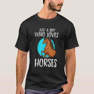 Nur ein Junge, der Lieben Pferde reiten Reitsport T-Shirt