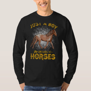 Nur ein Junge, der Lieben Pferde Spanisch Mustang T-Shirt