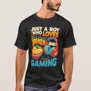 Nur ein Junge, der Lieben Ramen und Gaming Anime G T-Shirt