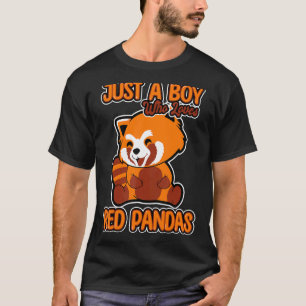 Nur ein Junge, der Lieben Red Pandas Zitat Männer T-Shirt