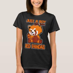 Nur ein Junge, der Lieben Red Pandas Zitat Männer T-Shirt