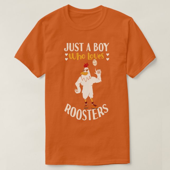 Nur ein Junge, der Lieben Roster. T-Shirt (Design vorne)