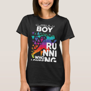 Nur ein Junge, der Lieben Runner Marathoner Spr. T-Shirt