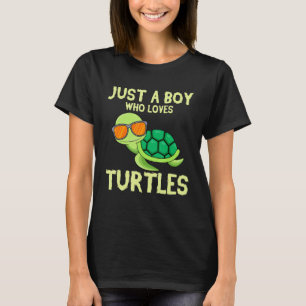 Nur ein Junge, der Lieben Schildkröten-Kind T-Shirt