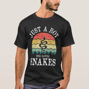 Nur ein Junge, der Lieben Schlangen Geschenk macht T-Shirt